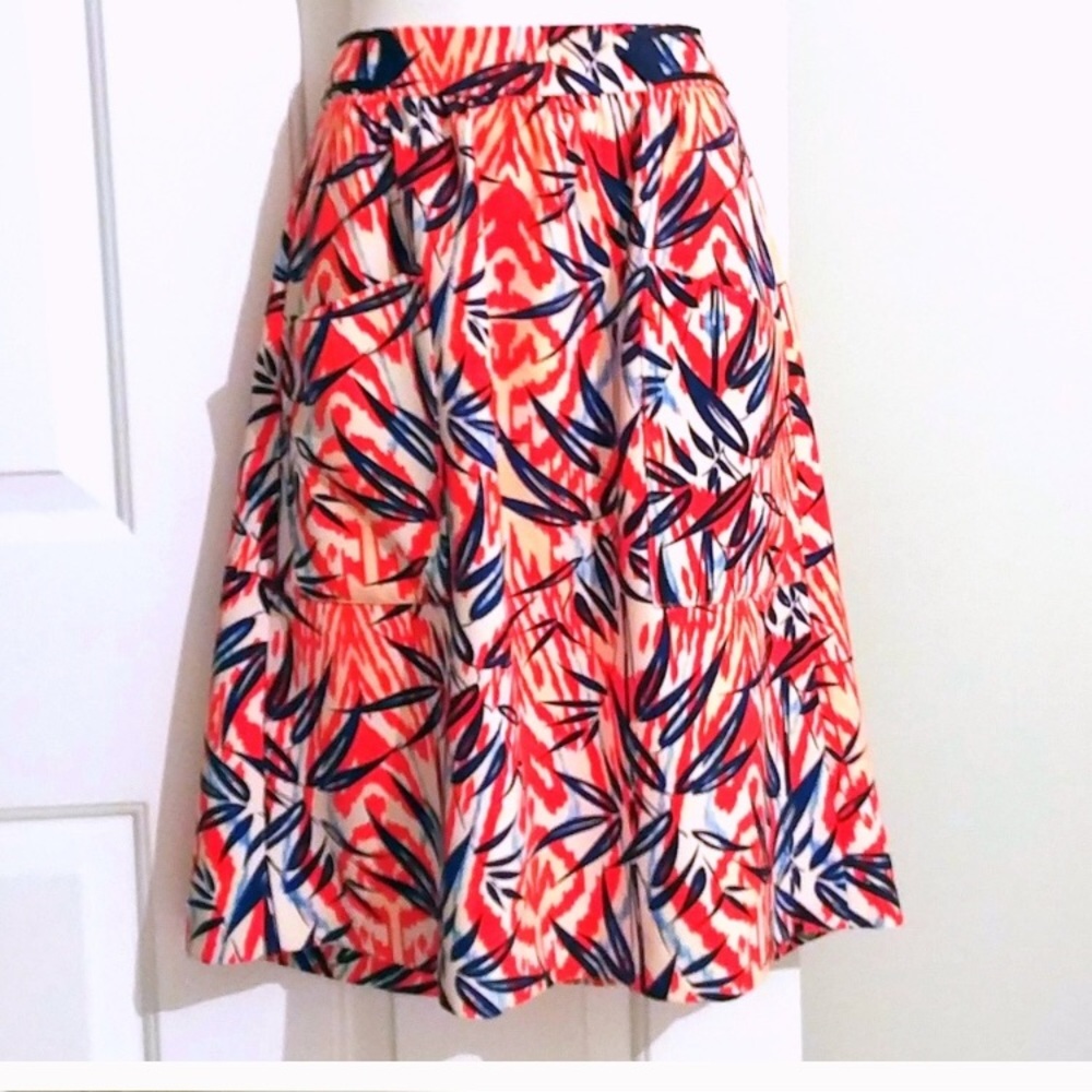 Zara Leaf Print Skirt